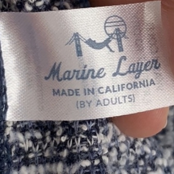 Marine Layer Tweed Blue Mini-Dress - Picture 5 of 9